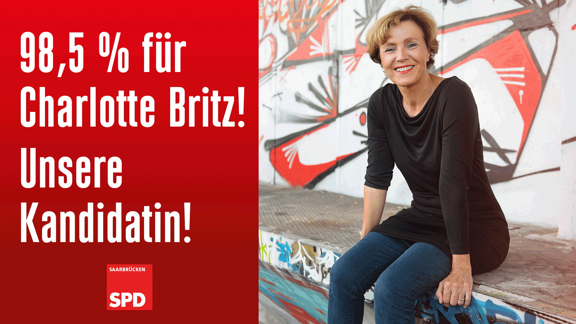 98,5 %! Charlotte Britz geht für die SPD erneut ins Rennen um das Amt der Oberbürgermeisterin der Landeshauptstadt Saarbrücken