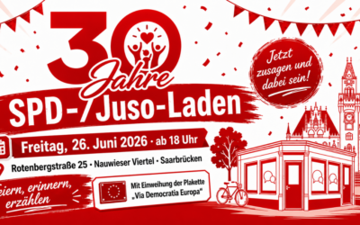 30 Jahre SPD-/Jusoladen: Wir laden herzlich zur Jubiläumsfeier ein!